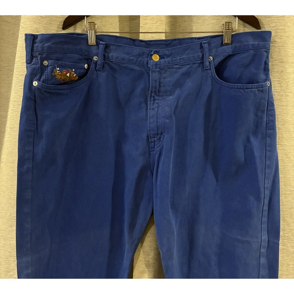 Polo Ralph Lauren‎ 867 Classic Jeans Mens 42/30 Blue Multi Triple Pony Baxter
